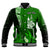 (Custom Personalised) New Caledonia Baseball Jacket Nautilus Green Polynesian Hibiscus LT13 - Polynesian Pride