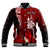 (Custom Personalised) New Caledonia Baseball Jacket Nautilus Red Polynesian Hibiscus LT13 - Polynesian Pride