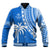 Fiji Rugby Sevens Baseball Jacket Fijian 7s Tapa Polynesian Blue Ver.01 LT13 Unisex Blue - Polynesian Pride