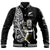New Zealand Silver Fern Rugby Baseball Jacket All Black Maori Version Black LT14 Unisex Black - Polynesian Pride