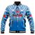 (Custom Text And Number) Samoa Rugby Baseball Jacket Personalise Toa Samoa Polynesian Pacific Blue Version LT14 - Polynesian Pride