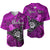(Custom Personalised) The Shaka Hawaii Baseball Jersey Tropical Flowers Purple Version LT13 Purple - Polynesian Pride
