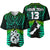 (Custom Text and Number) Aotearoa Fern Baseball Jersey New Zealand Hei Tiki Green Style LT13 Green - Polynesian Pride