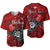 (Custom Personalised) The Shaka Hawaii Baseball Jersey Tropical Flowers Red Version LT13 Red - Polynesian Pride