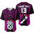 (Custom Text and Number) Aotearoa Fern Baseball Jersey New Zealand Hei Tiki Purple Style LT13 Purple - Polynesian Pride