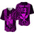 (Custom Text and Number) Hawaii Day Kakau Baseball Jersey Proud To Be Hawaiian Purple King Kamehameha and Kanaka Maoli LT13 Purple - Polynesian Pride