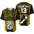 (Custom Text and Number) Aotearoa Fern Baseball Jersey New Zealand Hei Tiki Gold Style LT13 Gold - Polynesian Pride