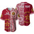 (Custom Personalised) Tonga Eua High School Baseball Jersey Tongan Ngatu Pattern Ver.02 LT14 Maroon - Polynesian Pride