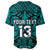 (Custom Text and Number) New Zealand Silver Fern Rugby Baseball Jersey All Black Turquoise NZ Maori Pattern LT13 - Polynesian Pride