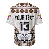 Custom Text and Number Fiji Rugby Bati Baseball Jersey Proud Tapa Pattern LT13 - Polynesian Pride