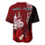 (Custom Personalised) New Caledonia Baseball Jersey Nautilus Red Polynesian Hibiscus LT13 - Polynesian Pride