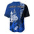 (Custom Personalised) New Caledonia Baseball Jersey Nautilus Blue Polynesian Hibiscus LT13 - Polynesian Pride