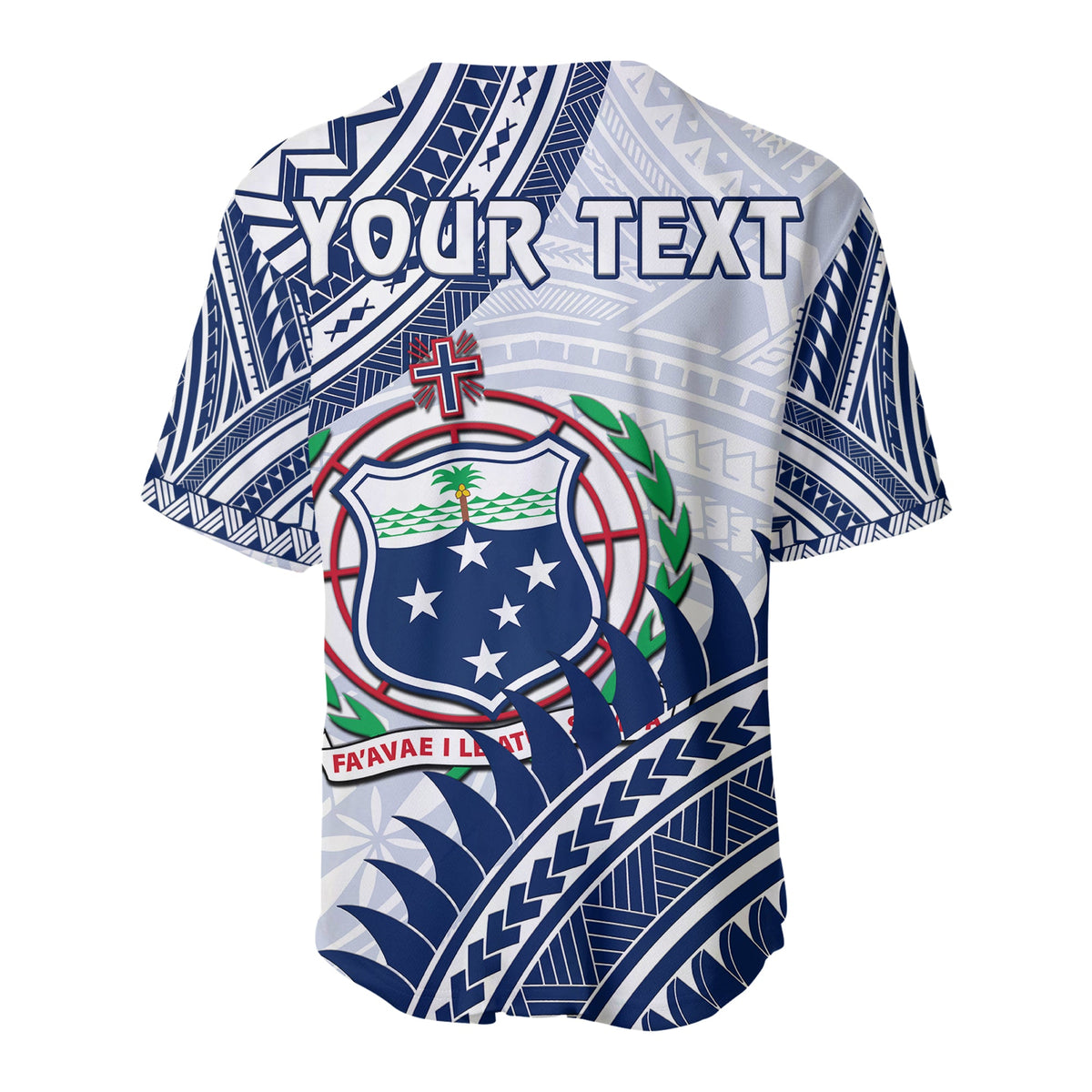 (Custom Personalised) HRPP Samoa Baseball Jersey Samoan Coat Of Arms Polynesian Pattern LT14 - Polynesian Pride