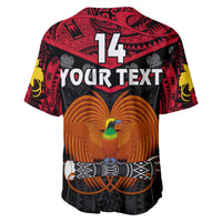 (Custom Text And Number) Papua New Guinea Rugby Baseball Jersey PNG Kumuls Bird Of Paradise Black LT14 - Polynesian Pride