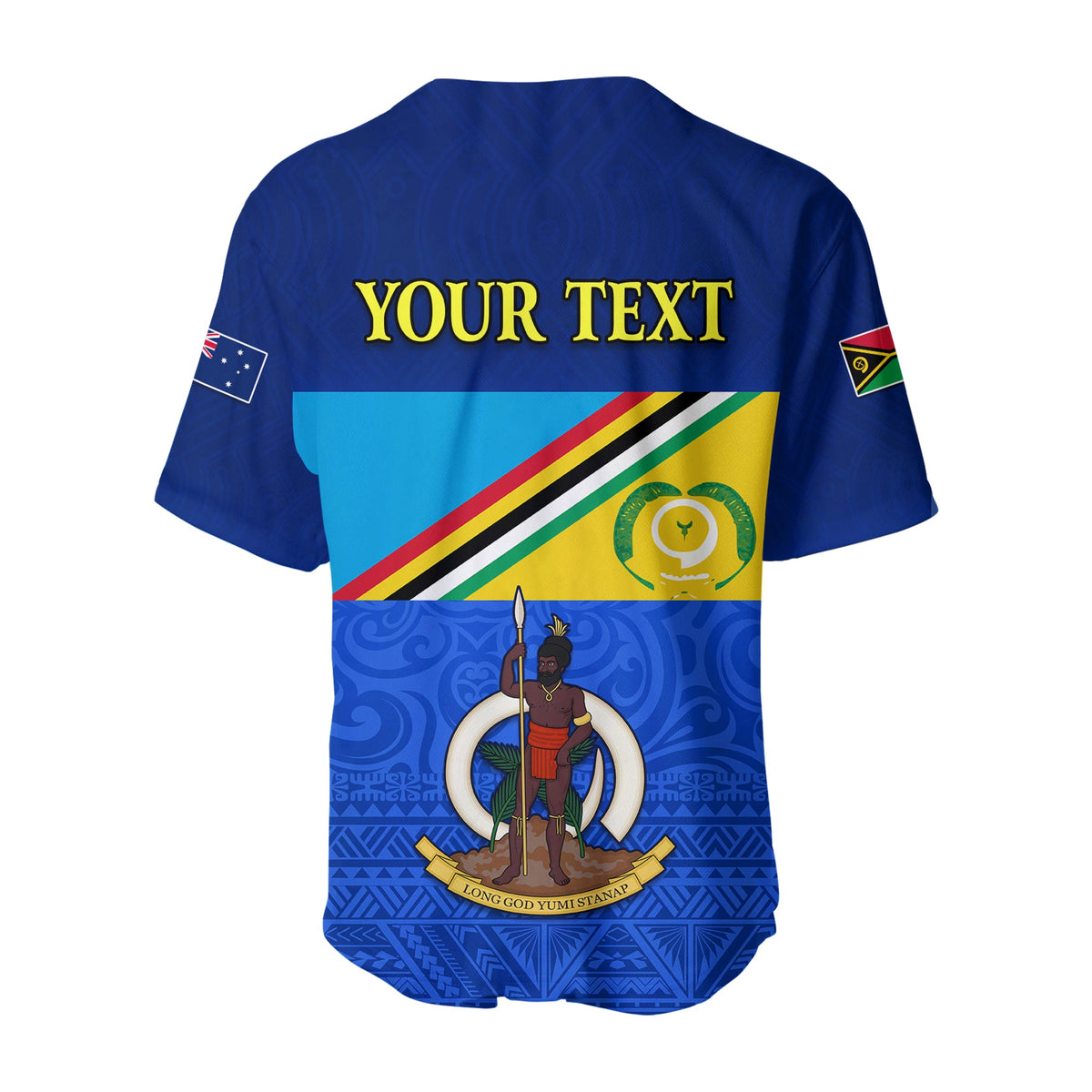 (Custom Personalised) Torba Vanuatu Province Baseball Jersey Mix Australia Flag LT13 - Polynesian Pride