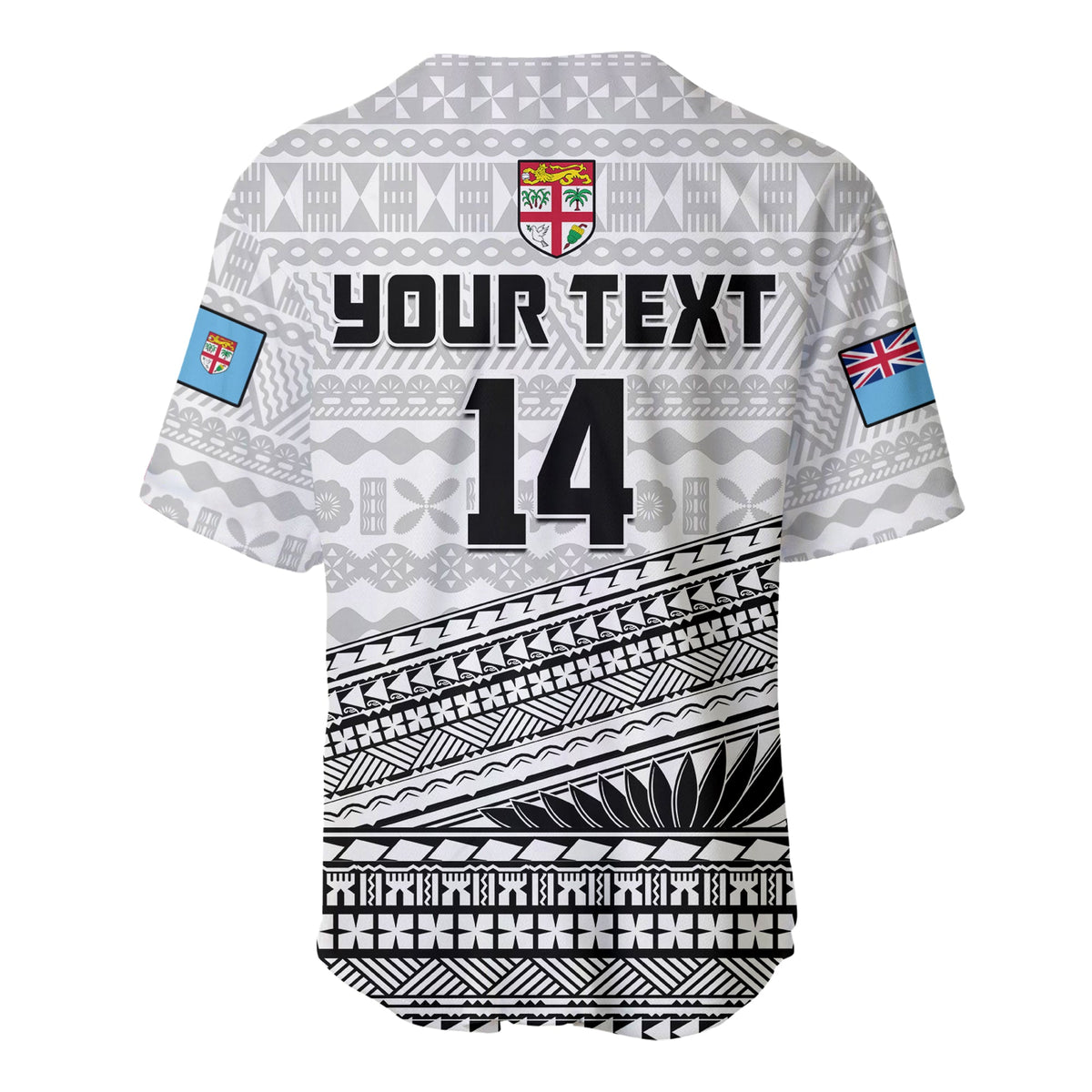 (Custom Text And Number) Fiji Sevens Rugby Baseball Jersey Fijian 7s Tapa Polynesian Art LT14 - Polynesian Pride