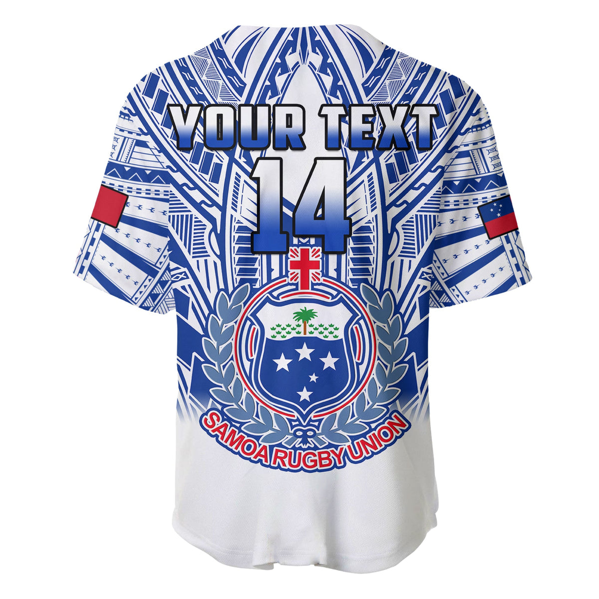 (Custom Text And Number) Samoa Rugby Baseball Jersey Manu Samoa 7s Ginger White Polynesian LT14 - Polynesian Pride