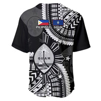 Guam and Philippines Baseball Jersey Guaman Filipinas Together Black Ver.01 LT14 - Polynesian Pride
