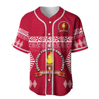 Beulah College Baseball Jersey Ngatu Pattern Tonga Ver.02 LT13 - Polynesian Pride