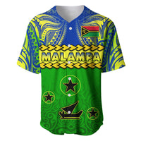 Malampa Province Baseball Jersey Vanuatu Pig Tusk Polynesian Flag Style LT14 Green - Polynesian Pride