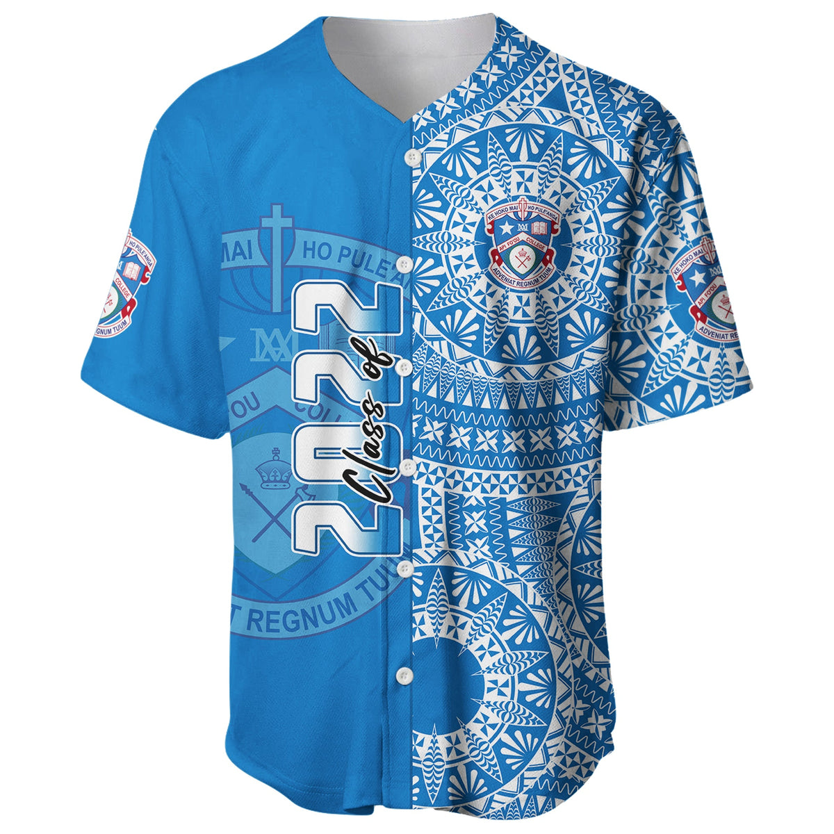 (Custom Text And Number) Apifoou Tonga College Baseball Jersey Class Of Year Tongan Ngatu Pattern LT14 - Polynesian Pride