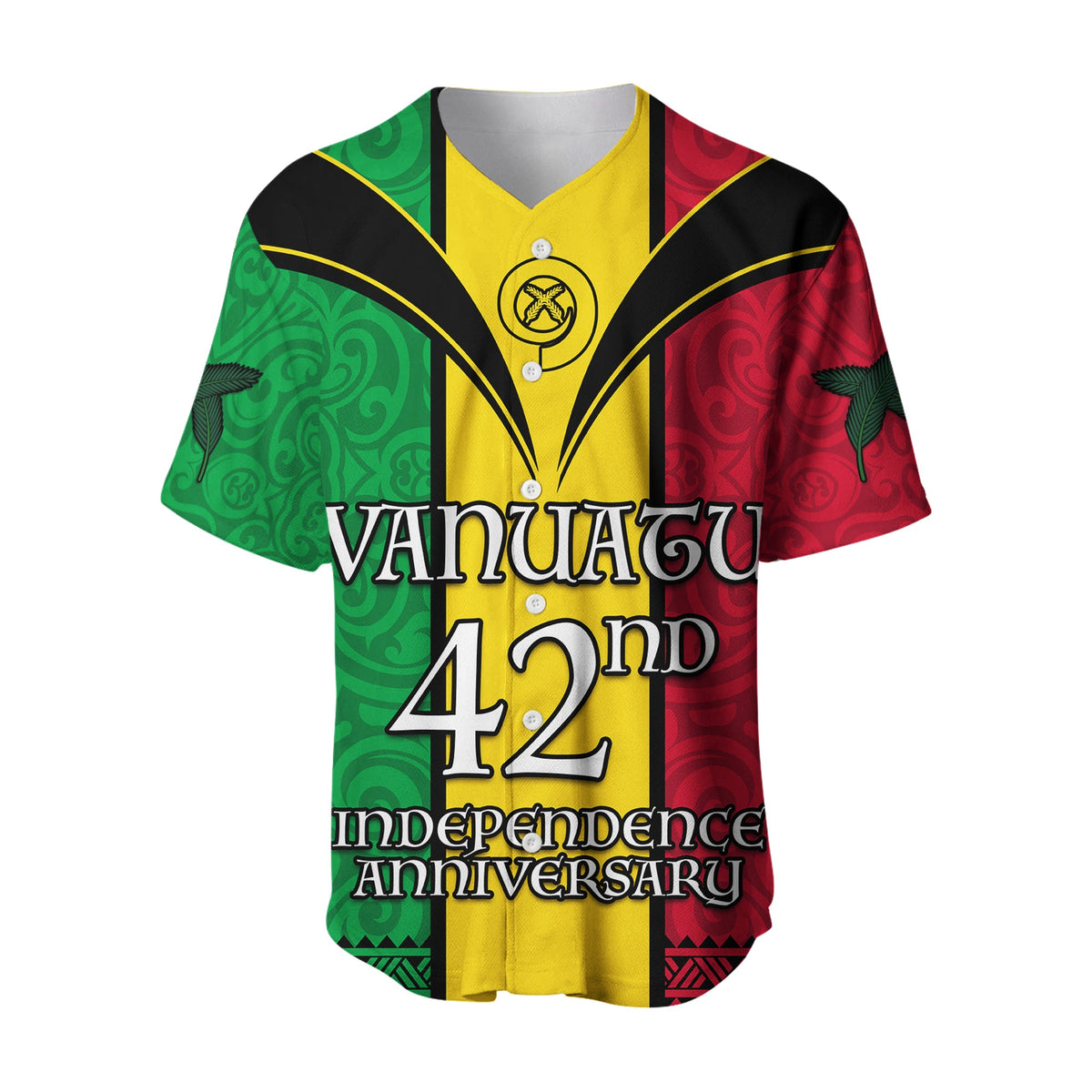 Vanuatu 1980 Baseball Jersey Vanuatuan Independence Day LT13 - Polynesian Pride
