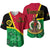 Vanuatu Baseball Jersey Aboriginal Turtle Mix Sand Drawing Ver.01 LT13 Red - Polynesian Pride