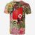 Wallis and Futuna T Shirt Flowers Tropical With Sea Animals - Polynesian Pride