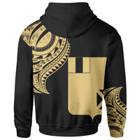 Wallis and Futuna Zip Hoodie Wallis and Futuna Tatau Gold Patterns - Polynesian Pride