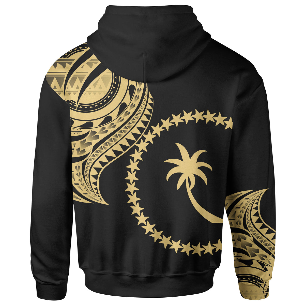Chuuk State Hoodie Chuuk State Tatau Gold Patterns With Coat ofrms - Polynesian Pride