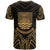 Kiribati T Shirt Kiribati Seal Tribal Gold Color Patterns - Polynesian Pride