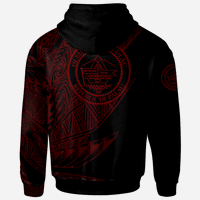Palau Zip Hoodie Legends Are Born In Red Color - Polynesian Pride