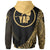 Yap State Hoodie Gold Polynesian Patterns Sport Style - Polynesian Pride