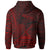 American Samoa Zip Hoodie Tula Polynesian Red Patterns - Polynesian Pride