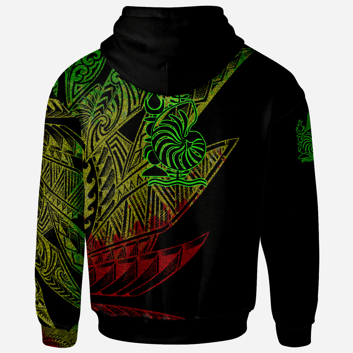 New Caledonia Zip Hoodie Legends Are Born In Reggae Color - Polynesian Pride