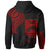 Kiribati Zip Hoodie Kiribati Tatau Red Patterns - Polynesian Pride