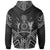 Cook Islands Zip Hoodie Cook Islands Seal Black Tribal Patterns - Polynesian Pride