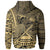 American Samoa Zip Hoodie Pago Pago Polynesian Gold Patterns - Polynesian Pride