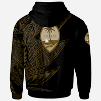 Guam Zip Hoodie Legends Are Born In Gold Color - Polynesian Pride