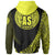 American Samoa Zip Hoodie Yellow Polynesian Patterns Sport Style - Polynesian Pride