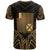 Wallis & Futuna T Shirt Wallis & Futuna Seal Tribal Gold Color Patterns - Polynesian Pride