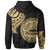 American Samoa Zip Hoodie American Samoa Tatau Gold Patterns - Polynesian Pride