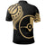 Yap State Polo Shirt Yap State Tatau Gold Patterns With Coat Of Arms - Polynesian Pride