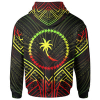 Chuuk State Zip Hoodie Chuuk State Seal Reggae Tribal Patterns - Polynesian Pride