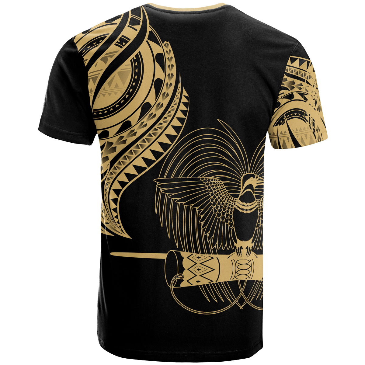 Papua New Guinea T Shirt Papua New Guinea Tatau Gold Patterns - Polynesian Pride