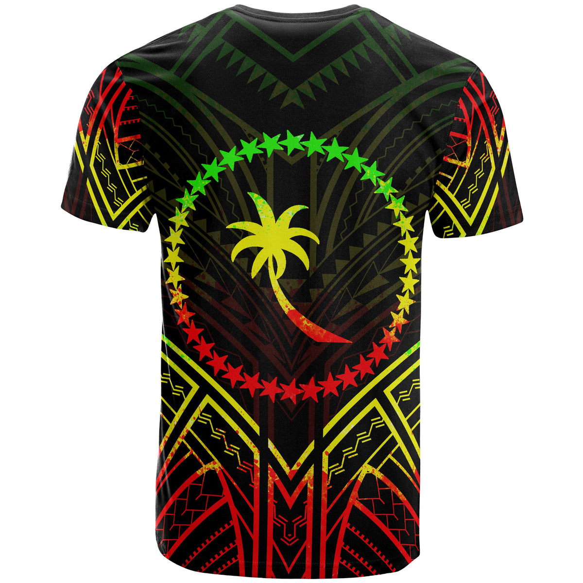 Chuuk State T Shirt Chuuk State Seal Tribal Reggae Color Patterns - Polynesian Pride