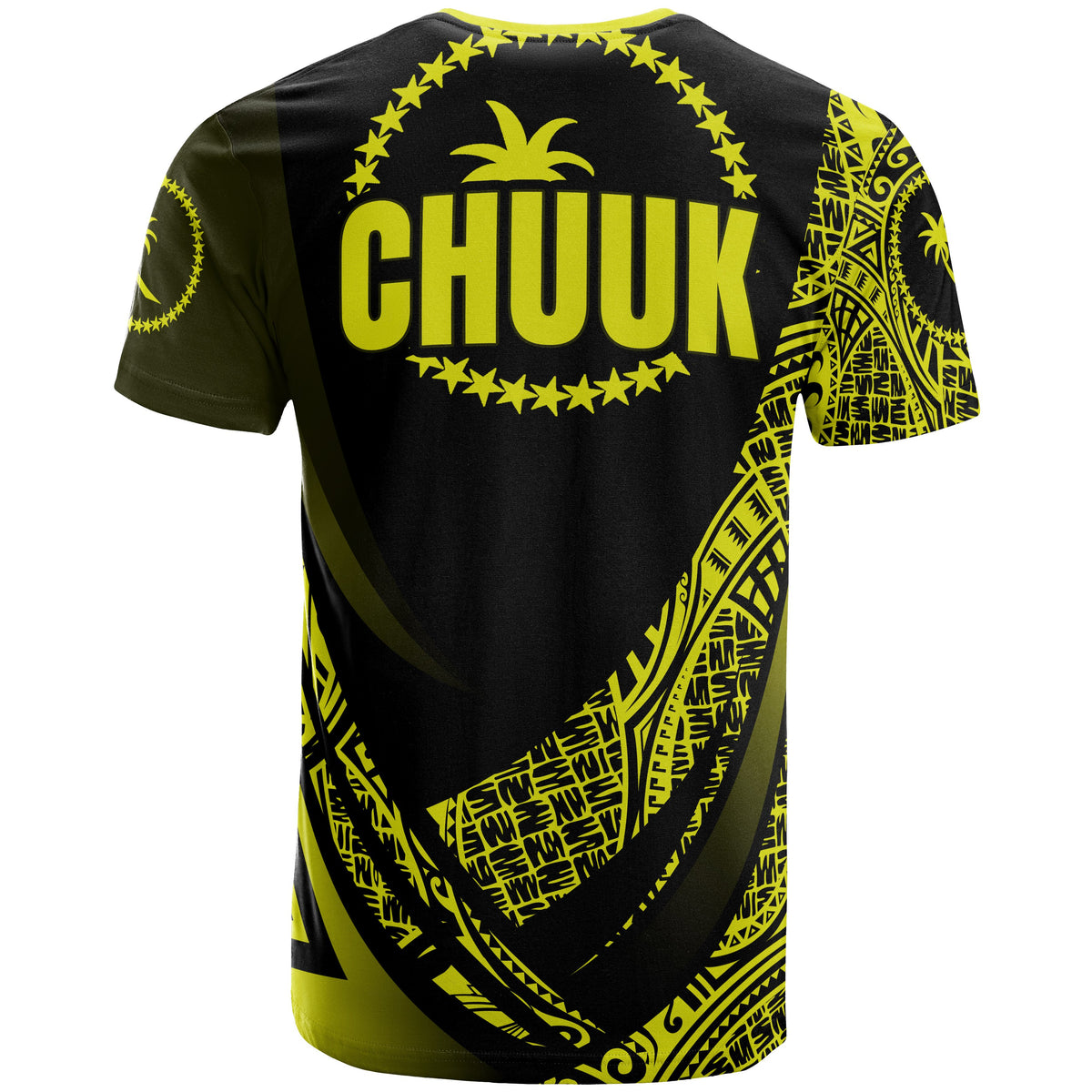 Chuuk State T Shirt Yellow Polynesian Patterns Sport Style - Polynesian Pride