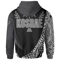 Kosrae State Hoodie White Polynesian Patterns Sport Style - Polynesian Pride