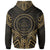 Palau Zip Hoodie Palau Seal Gold Tribal Patterns - Polynesian Pride