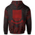 Kiribati Hoodie Kiribati Seal Red Tribal Patterns - Polynesian Pride